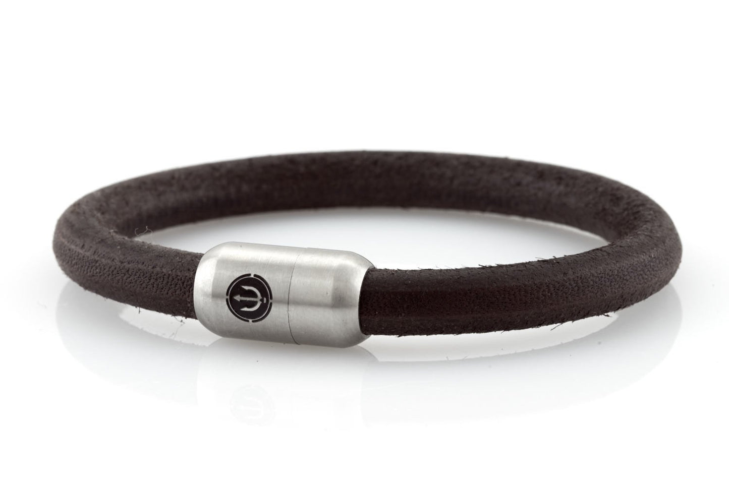 bracelet-man-Bootsmann-8-Neptn-Leder-TRIDENT-STAHL-brown