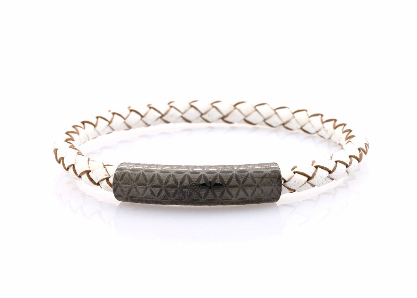 neptn women bracelet MINERVA F.o.L. Schwarz single 6 white leather