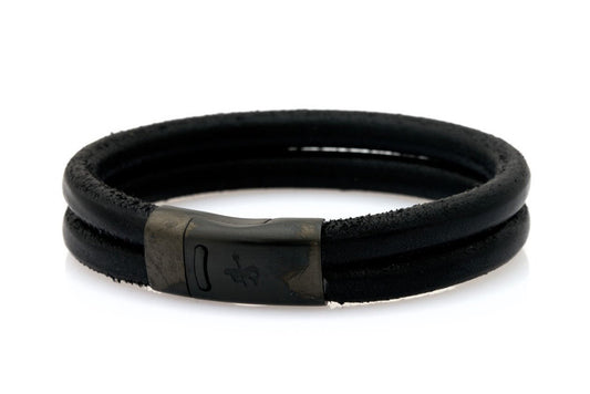 Maenner Armband Mann COMMODORE doppel schwarz core NEPTN LAVA