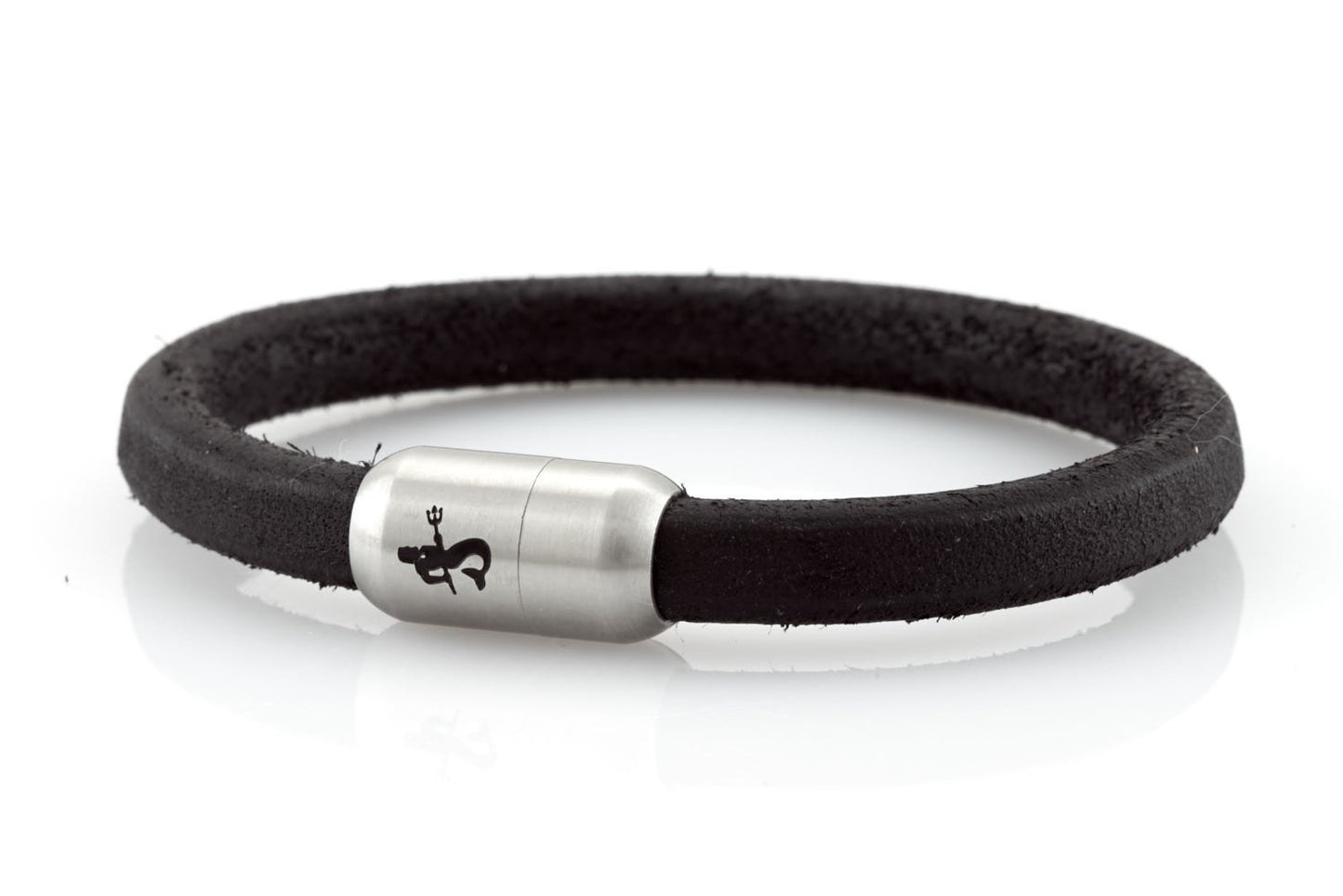 bracelet-man-Bootsmann-8-Neptn-Leder-NEPTN-stahl-schwarz
