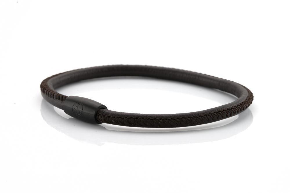 neptn women bracelet JUNO Anker Schwarz Single 4  brown nappa leather