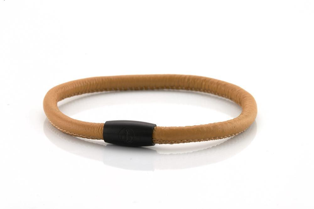 neptn women bracelet JUNO Anker Schwarz Single 4  cappuccino nappa leather